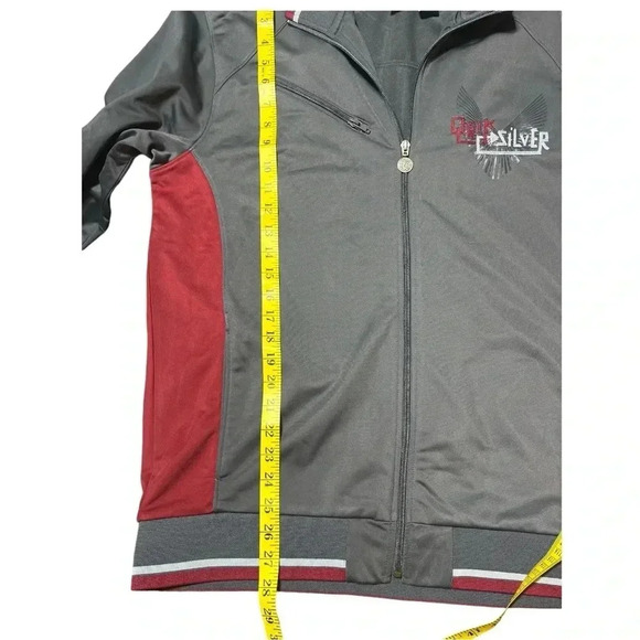 Quiksilver Treat Yourself Jacket Full Zip Gray Red 90's Streetwear Y2K Large SK8 - Picture 4 of 12